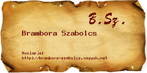 Brambora Szabolcs névjegykártya